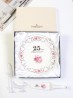 Porcelain 25th Anniversary Cake Plate W/ Server (French) With Gift Box